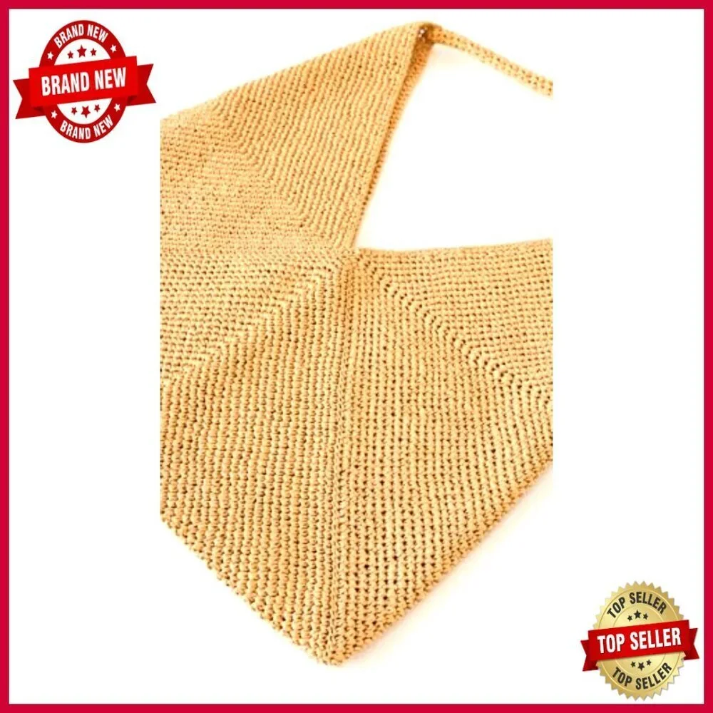 Raffia Hobo Shoulder Bag Tote with Woven Handle One Size